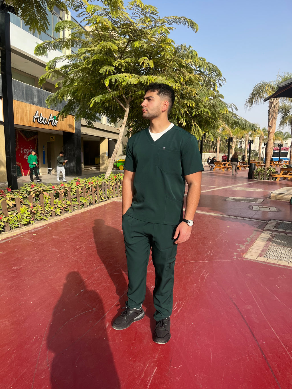 Male Dark Green Scrub