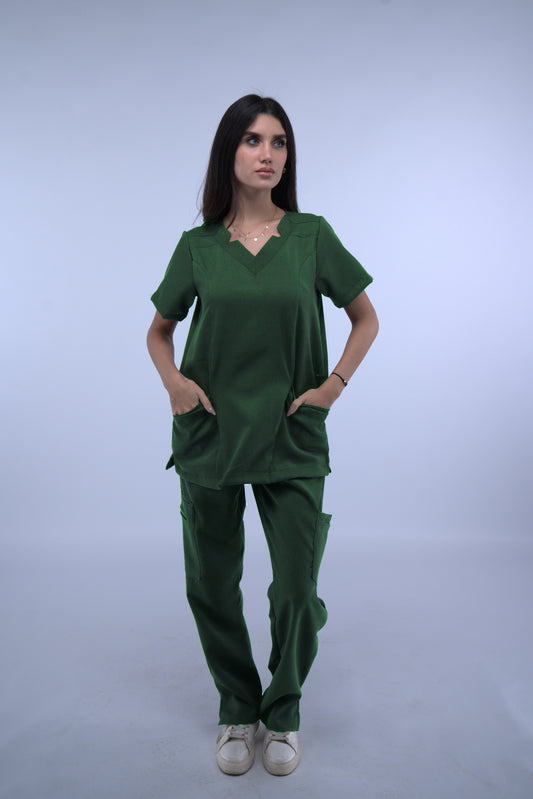 Female Forest Green Scrub